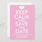 Behalt Calm & Save the Date (Vorne/Hinten)