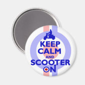 Behalt Calm Scooter On (Blue) Magnet (Vorderseite/Rückseite)