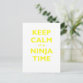 Behalt Calm seine Ninja Time Postkarte (Stehend Vorderseite)