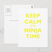 Behalt Calm seine Ninja Time Postkarte (Vorne/Hinten)