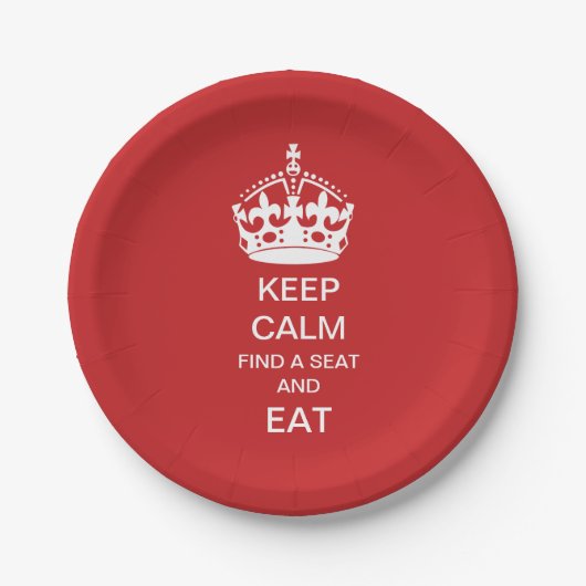 BEHALT CALM Shut up and EAT Plate Pappteller (Vorderseite)