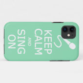 Behalt Calm & Sing On Custom Color iPhone Case (Rückseite (Horizontal))