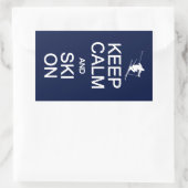 Behalt Calm & Ski auf Aufklebern Rechteckiger Aufkleber (Tasche)