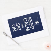 Behalt Calm & Ski auf Aufklebern Rechteckiger Aufkleber (Umschlag)