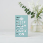 Behalt Calm Sky Blue Visitenkarte (Stehend Vorderseite)