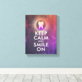 BEHALT CALM & SMILE auf Dental Clinic Rose Gold To Leinwanddruck (Insitu (Holzboden))