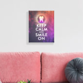BEHALT CALM & SMILE auf Dental Clinic Rose Gold To Leinwanddruck (Insitu (Wohnzimmer))