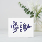 BEHALT-CALM-SNOW-BOARD AUF POSTKARTE (Stehend Vorderseite)