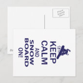 BEHALT-CALM-SNOW-BOARD AUF POSTKARTE (Vorne/Hinten)