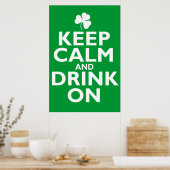 Behalt Calm St Patricks Day Spaß Poster (Küche)