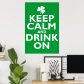 Behalt Calm St Patricks Day Spaß Poster (Heimbüro)