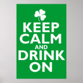 Behalt Calm St Patricks Day Spaß Poster (Vorne)