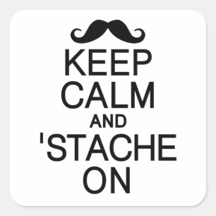 Behalt Calm & Stache On Aufkleber