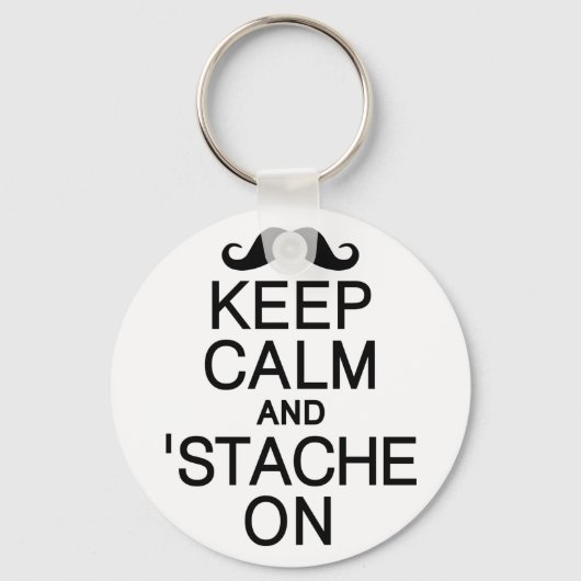 Behalt Calm & Stache On key chain Schlüsselanhänger (Vorderseite)