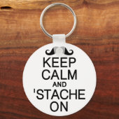 Behalt Calm & Stache On key chain Schlüsselanhänger (Vorderseite)