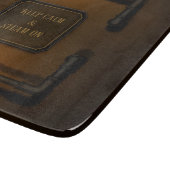 "Behalt Calm & Steam On" Industrial Steampunk Sign Schneidebrett (Ecke)
