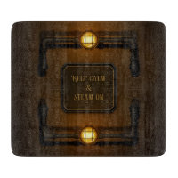 "Behalt Calm & Steam On" Industrial Steampunk Sign