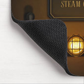 "Behalt Calm & Steam On" Steampunk Industrial Sign Mousepad (Ecke)