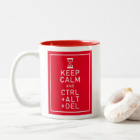 Behalt Calm & STRG + ALT + DEL Funny Programmer Ge