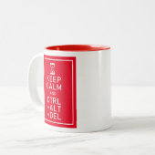 Behalt Calm & STRG + ALT + DEL Funny Programmer Ge Zweifarbige Tasse (Vorderseite Links)