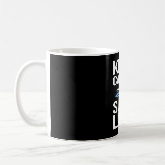 Behalt Calm & Swim Laps Funny Swimmer meme Kaffeetasse (Links)