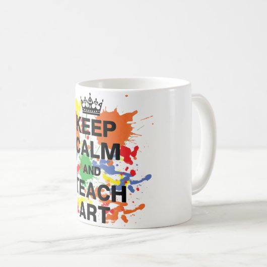 Behalt Calm & Teach Art Tasse (VorderseiteRechts)