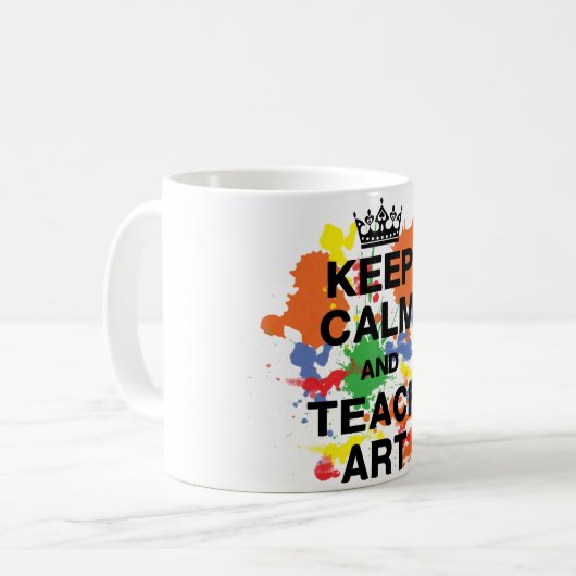 Behalt Calm & Teach Art Tasse (Vorderseite Links)
