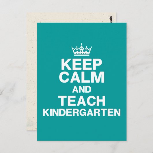 Behalt Calm Teach Kindergarten Postkarte (Vorne/Hinten)