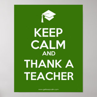 Behalt Calm Teacher Poster