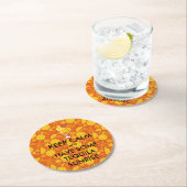 Behalt Calm - Tequila Sunrise Runder Pappuntersetzer (Vor Ort)