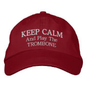 Behalt Calm Trombone Music bestickt Hat Bestickte Kappe (Vorderseite)