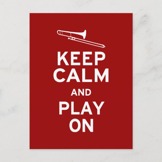 Behalt Calm Trombone Postkarte (Vorderseite)