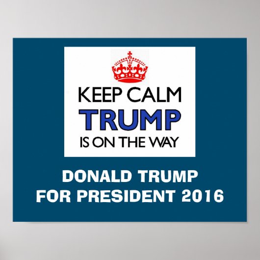Behalt Calm TRUMP Poster (Vorne)