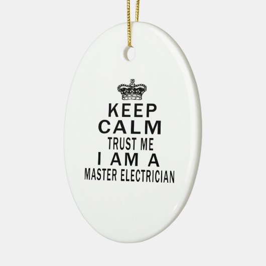 Behalt Calm Trust Me I bin Master Electrician Keramikornament (Links)