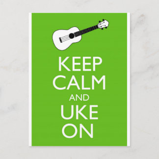 Behalt Calm Uke On (Kleeblatt) Postkarte