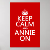 Behalt Calm und Annie On Poster (Vorne)