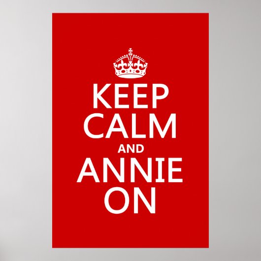 Behalt Calm und Annie On Poster (Vorne)