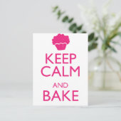 BEHALT CALM UND BAKE POSTKARTE (Stehend Vorderseite)