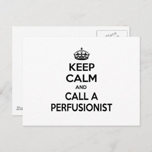 Behalt Calm und berufe einen Perfusionisten Postkarte (Vorne/Hinten)