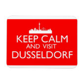 Behalt Calm und Besuch Dusseldorf - Deutschland Ma Magnet (Horizontal)