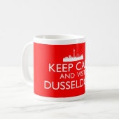 Behalt Calm und Besuch Dusseldorf Tasse (Vorderseite Links)