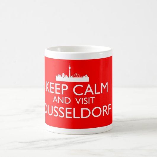 Behalt Calm und Besuch Dusseldorf Tasse (Mittel)