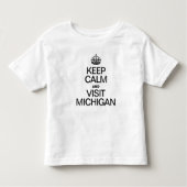 BEHALT CALM UND BESUCH MICHIGAN KLEINKIND T-SHIRT (Vorderseite)