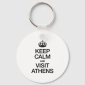 BEHALT CALM UND BESUCHEN ATHENS SCHLÜSSELANHÄNGER (Vorderseite)