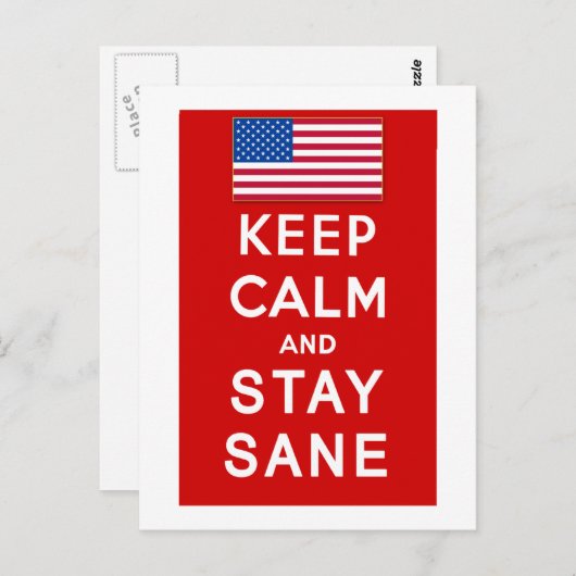 BEHALT CALM UND BLEIBE SANE Tshirts Postkarte (Vorne/Hinten)