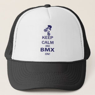 Behalt Calm und BMX ON Truckerkappe