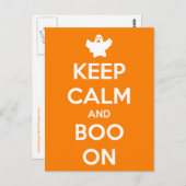 Behalt Calm und Boo On Postkarte (Vorne/Hinten)