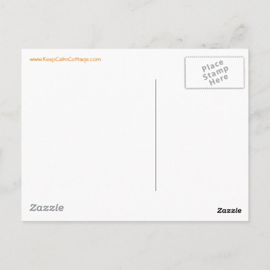 Behalt Calm und Boo On Postkarte (Rückseite)