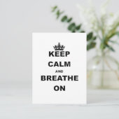 BEHALT CALM UND BREATHE ON.pnng Postkarte (Stehend Vorderseite)