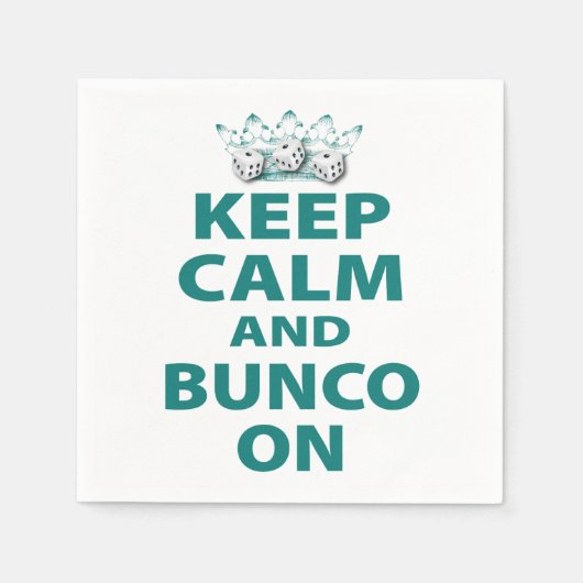 Behalt Calm und Bunco On von Artsinpired Serviette (Vorderseite)